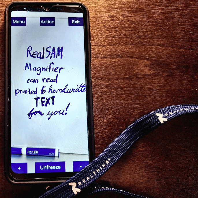 An image of RealSAM Pocket scanning hand written text